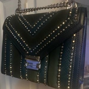 Michael Kors Whitney Teal & Silver Convertible Shoulder Bag